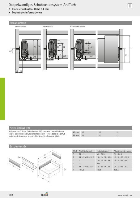 Hettich - Technik und Anwendung Band 1