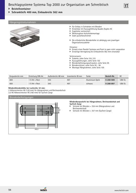 Hettich - Technik und Anwendung Büro und Arbeitswelten Band 3