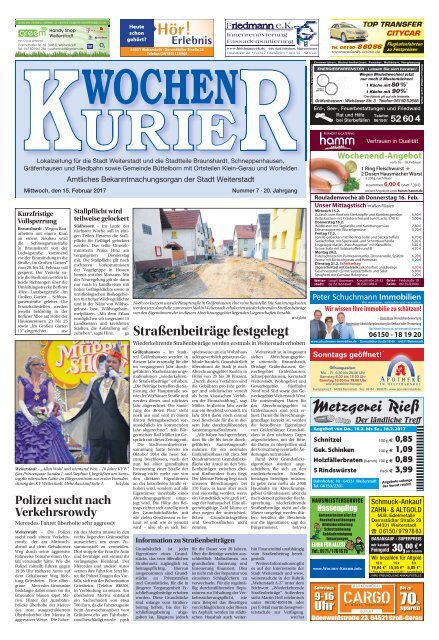 Wochen-Kurier 7/2017 - Lokalzeitung für Weiterstadt und Büttelborn