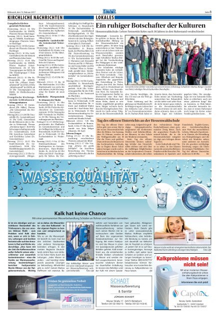 Wochen-Kurier 7/2017 - Lokalzeitung für Weiterstadt und Büttelborn