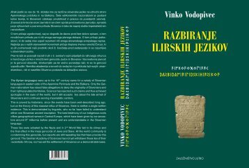 Vinko Vodopivec RAZBIRANJE ILIRSKIH JEZIKOV - Korenine