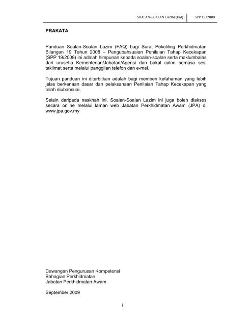 Prakata Panduan Soalan Soalan Lazim Faq Bagi Surat