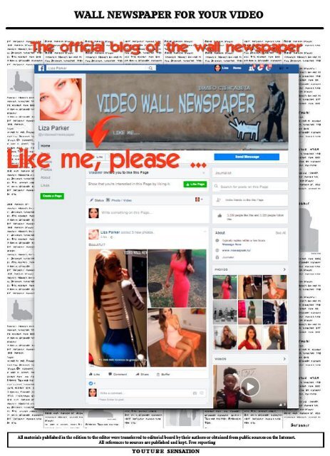 Video wall newspaper for Facebook №13 RU