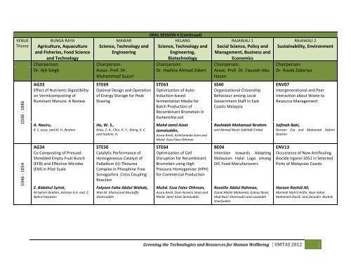 FULL PROGRAM - UMT 11th International Annual Symposium on ...