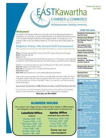 June 2010 - East Kawartha Chamber of Commerce