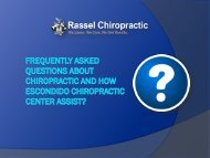 Frequently Asked Questions about Chiropractic and How Escondido Chiropractic Center assist