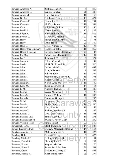 Index marriages