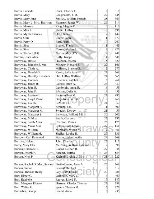 Index marriages