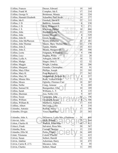 Index marriages