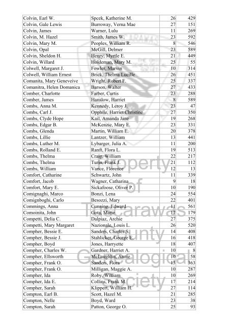 Index marriages