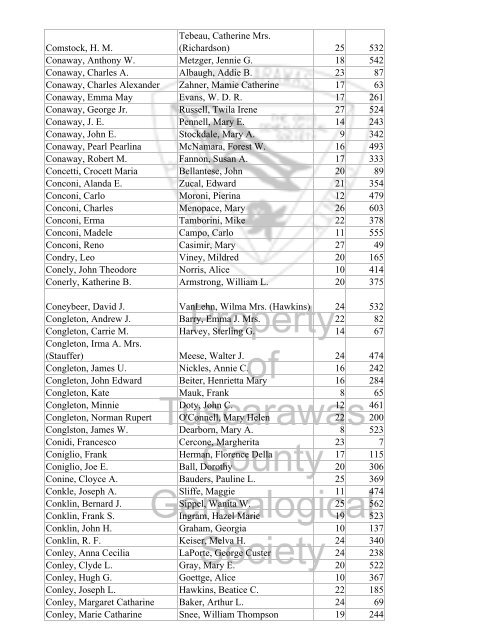 Index marriages