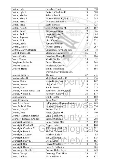 Index marriages