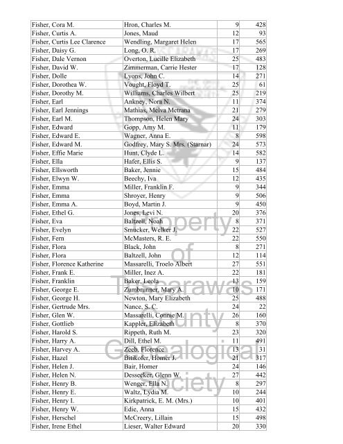 Index marriages