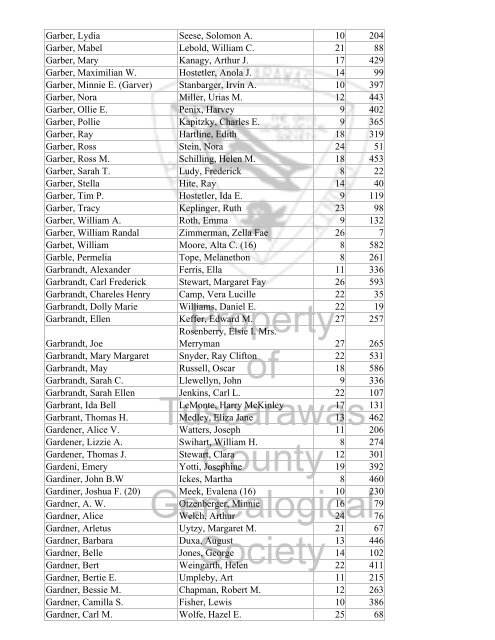 Index marriages