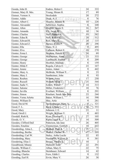 Index marriages