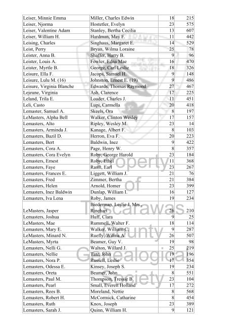 Index marriages