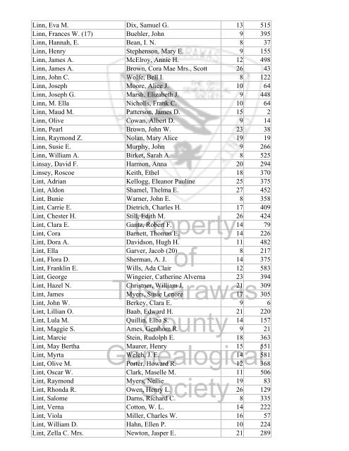 Index marriages