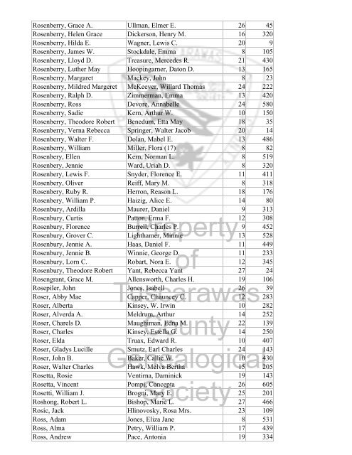 Index marriages