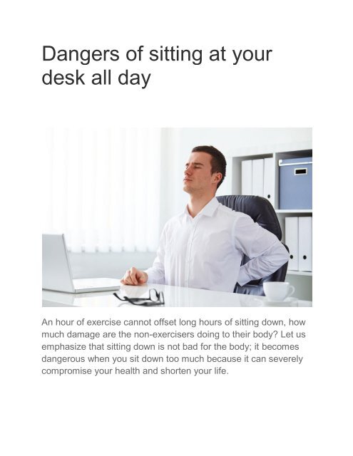 Why a Stand Up Desk Could Save Your Life The Sup Desk