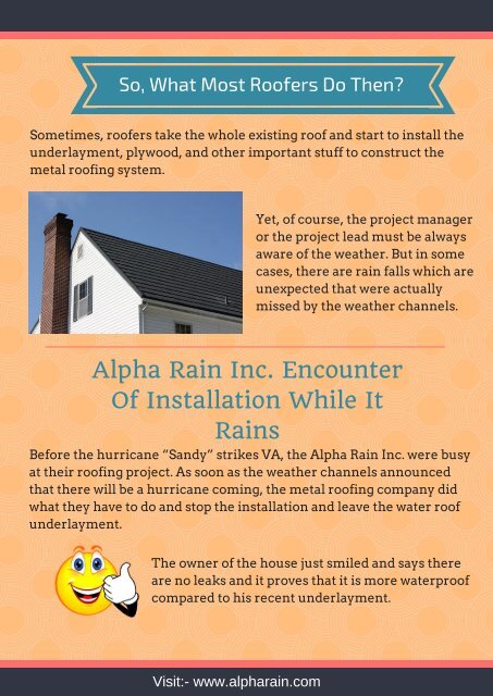 What if it Rains during the Metal Roofing Installation?