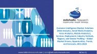 Customer Intelligence Market – Global Market Drivers, Opportunities, Trends, and Forecasts, 2015-2020