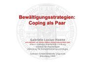 Bewältigungsstrategien: Coping als Paar Gabriele Lucius-Hoene