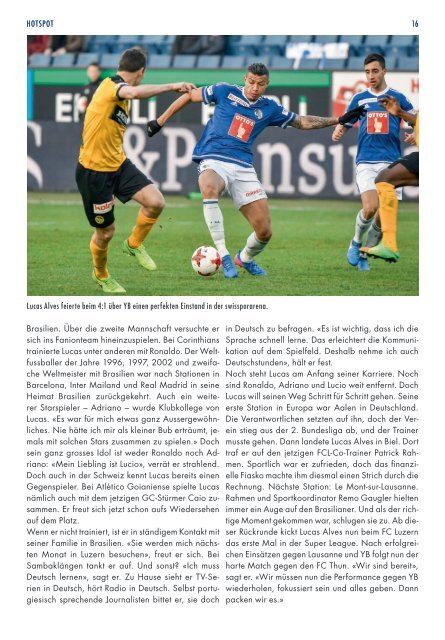 FC LUZERN MATCHZYTIG N°9 16/17 (RSL 21)