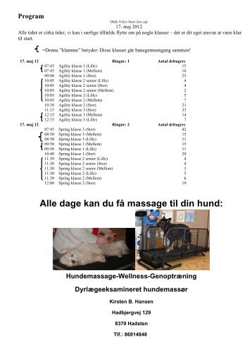 Alle dage kan du få massage til din hund: - DKK Viby