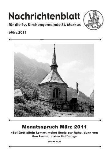 Monatsspruch März 2011 - Evangelische Kirchengemeinde St. Markus
