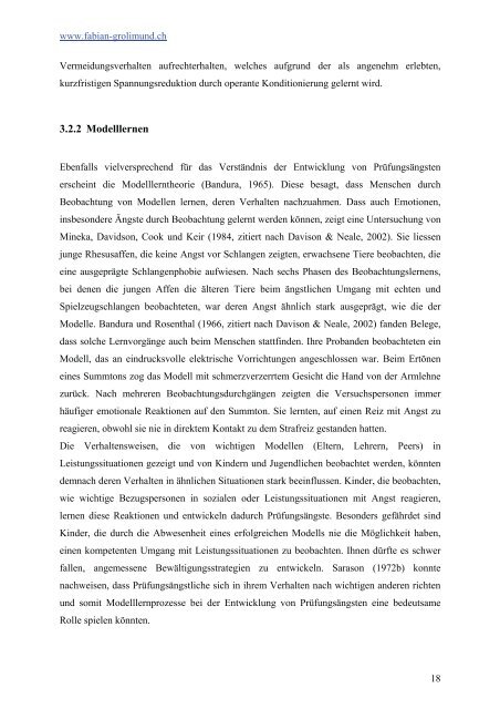 Prüfungsängste und deren Behandlung - Psychologie und ...