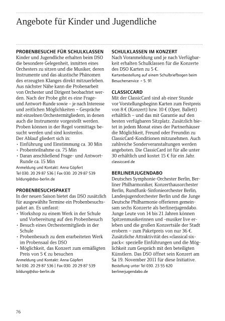 Konzerte 2011 | 2012 - Deutsches Symphonie Orchester Berlin