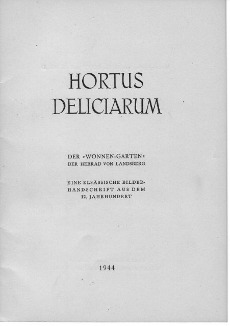 HORTUS DELICARUM - Der "Wonnen-Garten" der ... - Buchmalereien