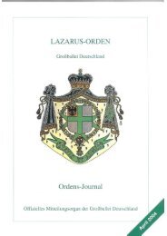 April 2004 - Lazarus Orden in Deutschland