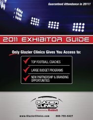 2011 Exhibitor guide - Glazier Clinics