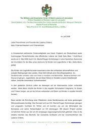 Brief des GP Rumänien - Union Lazarus in Deutschland