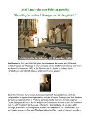 Axel Landwehr zum Priester geweiht - Lazarus Orden in Deutschland