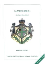 Dezember 2004 - Lazarus Orden in Deutschland