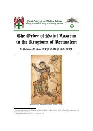 The Order of Saint Lazarus in the Kingdom of Jerusalem