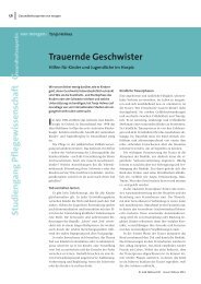 Trauernde Geschwister Studiengang Pflegewissenschaft G