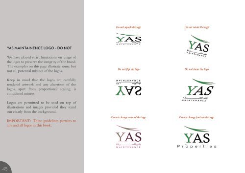 Yas Group Brand Book