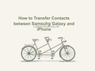 How to Transfer Contacts between Samsung Galaxy and iPhone