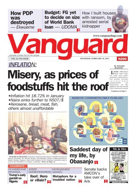 16022017 - INFLATION: Misery, as prices of foodstuffs hit the roof