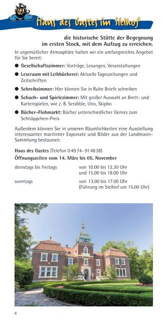 Lüttje Käept´n - Veranstaltungskalender Ausgabe 1/2017