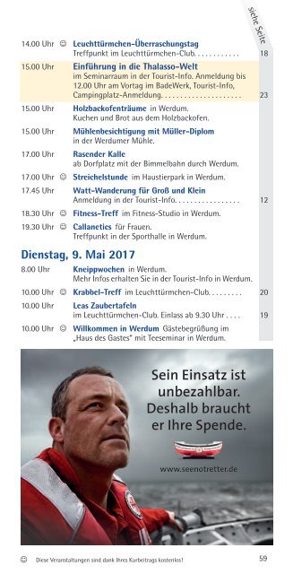 Lüttje Käept´n - Veranstaltungskalender Ausgabe 1/2017