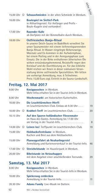 Lüttje Käept´n - Veranstaltungskalender Ausgabe 1/2017