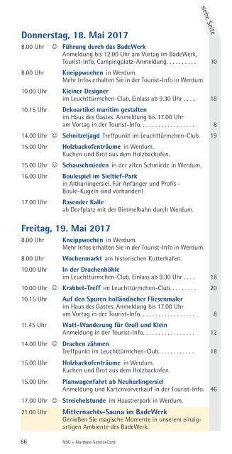 Lüttje Käept´n - Veranstaltungskalender Ausgabe 1/2017