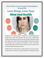 Sleep without Any Disturbance with the help of Mogadon Nitrazepam Pills