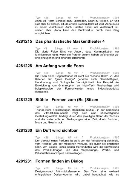 Medienstelle Eilenburg - Medienliste