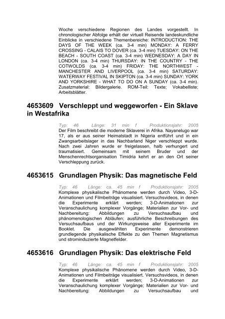 Medienstelle Eilenburg - Medienliste