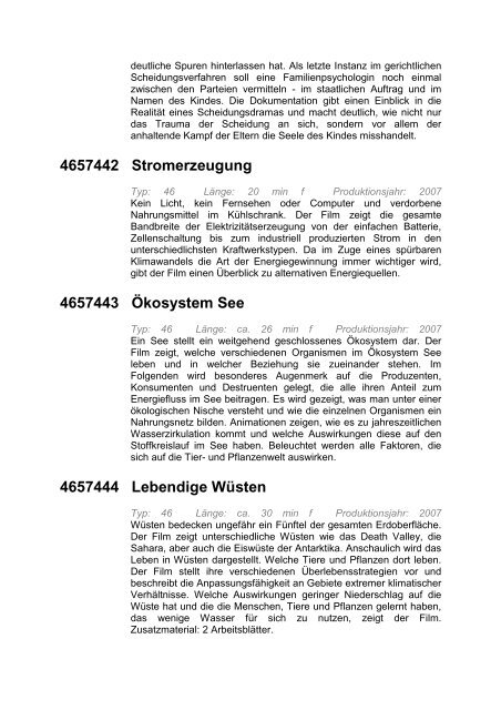 Medienstelle Eilenburg - Medienliste